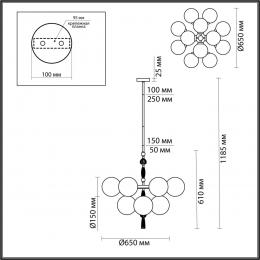 Odeon light exclusive 5405/12 MODERN ODL_EX24 83 золотой/серый/голубой/зеленый/белый матов./металл/керамика/стекло Люстра E14 12*40W PALLE  - 2 купить